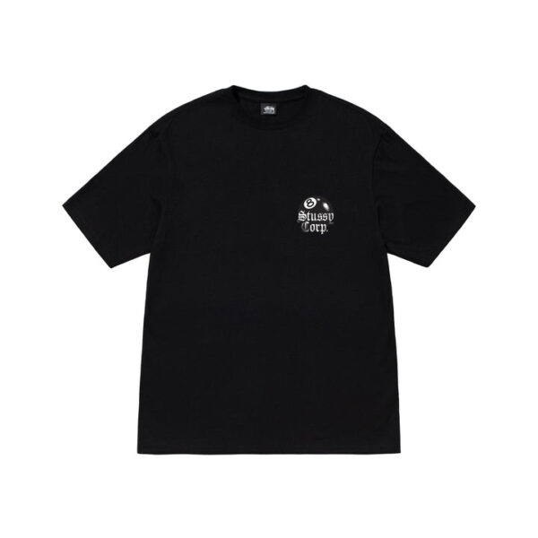 Stussy - 8 BALL BLACK CORP TEE Front