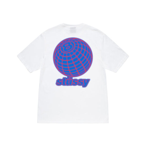 Stussy - 8 BALL GRID TEE-WHITE Back