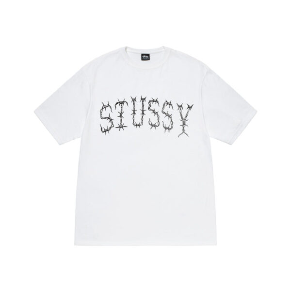 STUSSY - BARB TEE WHITE FRONT