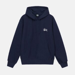STUSSY - BASIC STÜSSY BLUE HOODIE Front