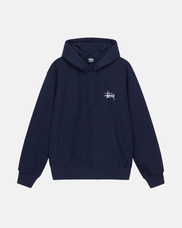 STUSSY - BASIC STÜSSY BLUE HOODIE Front
