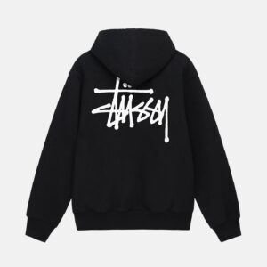 STUSSY - BASIC STÜSSY HOODIE BLACK BACK