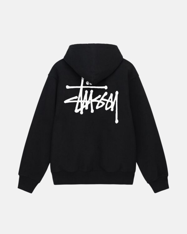 STUSSY - BASIC STÜSSY HOODIE BLACK BACK