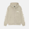 STUSSY - BIG CITIES ZIP HOODIE – Cream FRONT