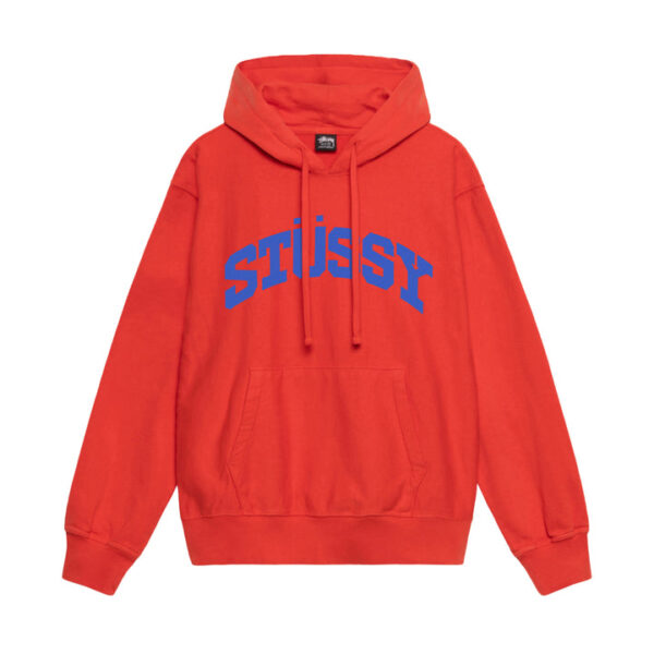STUSSY - BLOCK SPORT HOODIE-RED FRONT