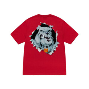 STUSSY - BULLDOG RIPPER TEE RED BACK