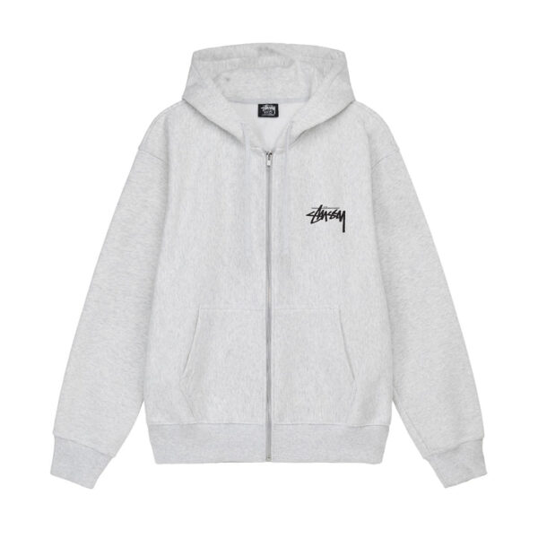 STUSSY - BURNING STOCK ZIP HOODIE FRONT