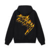 STUSSY - BURNING STOCK ZIP HOODIE BLACK BACK