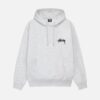 STUSSY - CLASSIC DOT HOODIE GREY FRONT