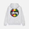 STUSSY - CLASSIC DOT HOODIE GREY BACK