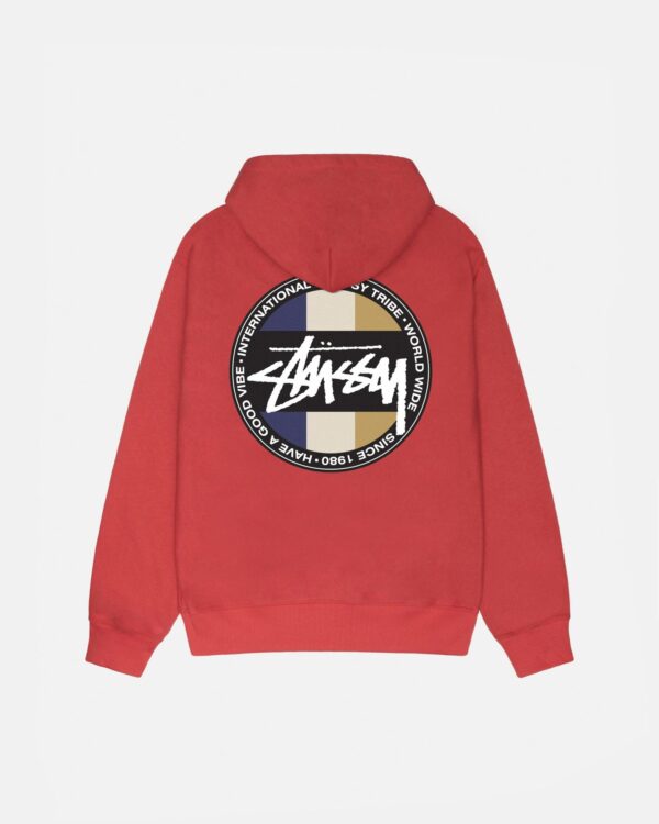 STUSSY - CLASSIC DOT HOODIE RED BACK