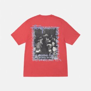 STUSSY - CLASSROOM RED TEE BACK