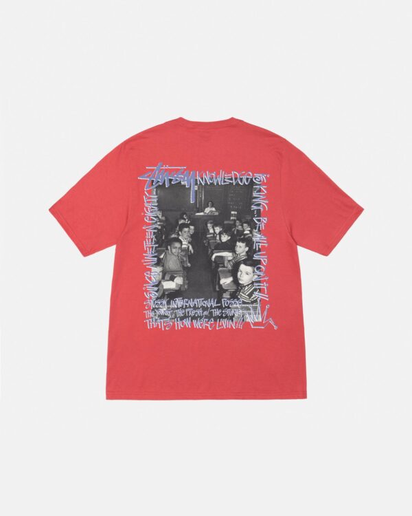 STUSSY - CLASSROOM RED TEE BACK