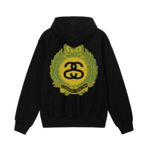 STUSSY - CROWN WREATH HOODIE-BLACK BACK