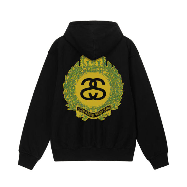 STUSSY - CROWN WREATH HOODIE-BLACK BACK