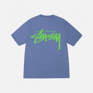 STUSSY - DIZZY STOCK BLUE TEE BACK