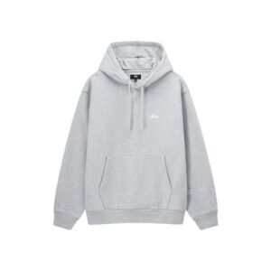 STUSSY - Grey Stussy Hoodie FRONT