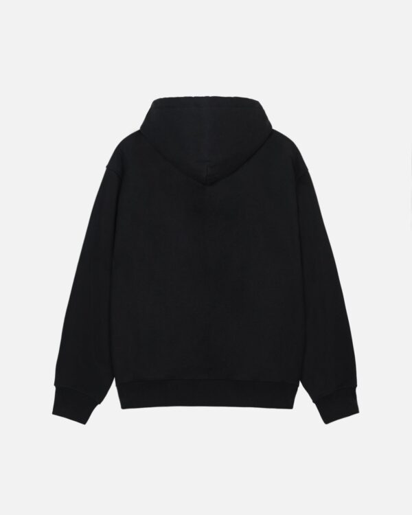 STUSSY - LETTERMAN BLACK HOODIE BACK