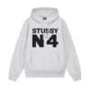 STUSSY - N 4 HOODIE-GREY FRONT